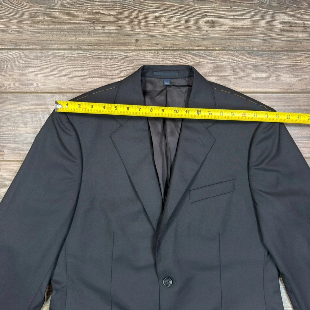 J.Crew Mens Size 40R Crosby Suit Jacket Black Loro Piana Wool Blazer BM161 NEW